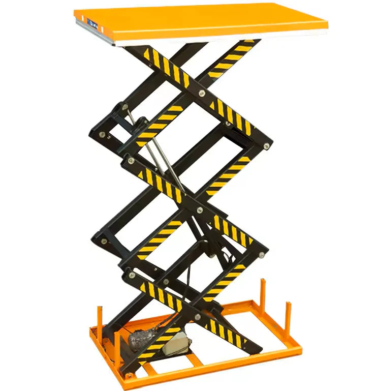 small electric scissor hydraulic double cart table lift 500